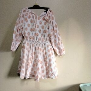 J. Crew Factory Kids Dress with Peach Floral Design